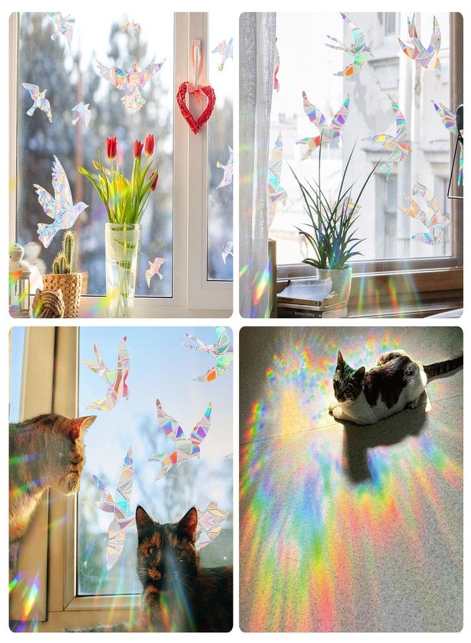 LYCBTC 48Pcs Window Stickers to Prevent Bird Strikes, Hummingbird Modeling Bird Window Strike Prevention Stickers, Weather-Reflective Window Stickers for Birds - Image 3
